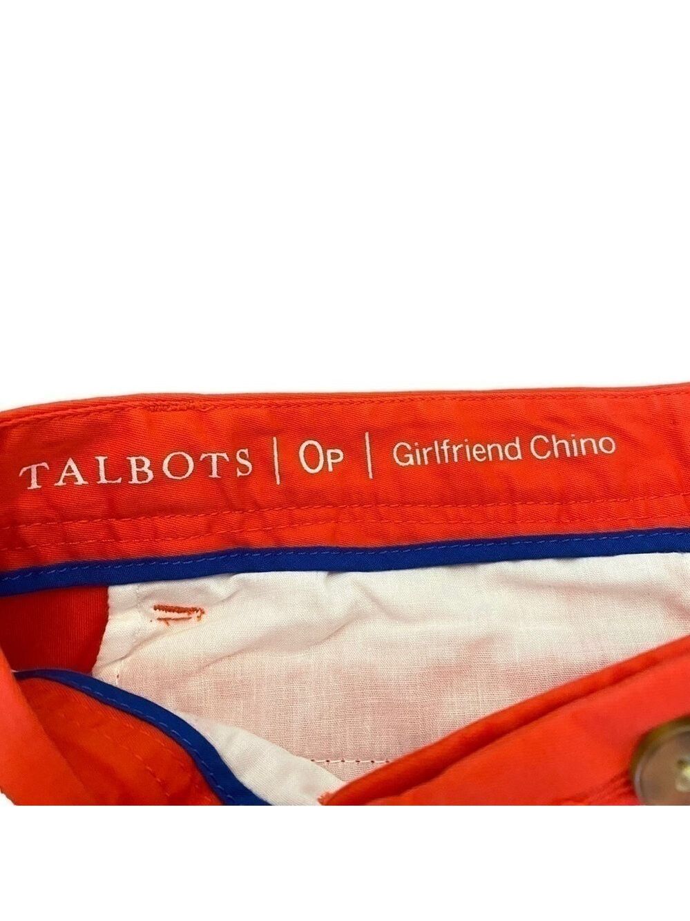 Talbots Girlfriend Chino Cuffed Capri Pants Red Size 0 Petite - Picture 3 of 10
